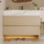 Meuble-lavabo peu encombrant (doit inclure le meuble-lavabo et le lavabo) avec rangement, 29,9 po en bois moderne