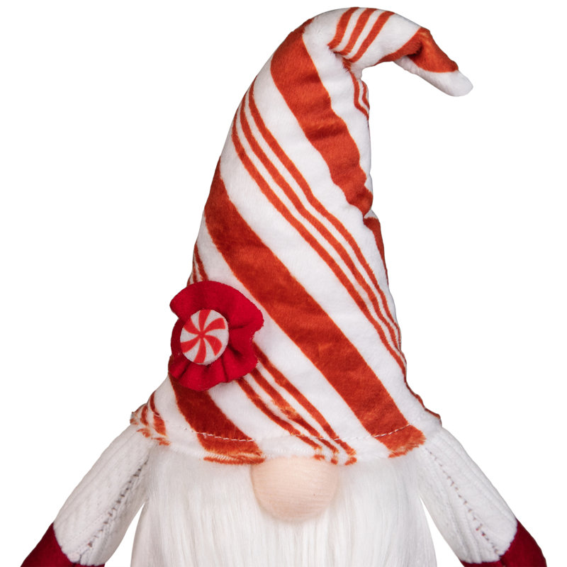 Gnome pelucheux bonbon à la menthe poivrée avec pieds suspendus - 10 po