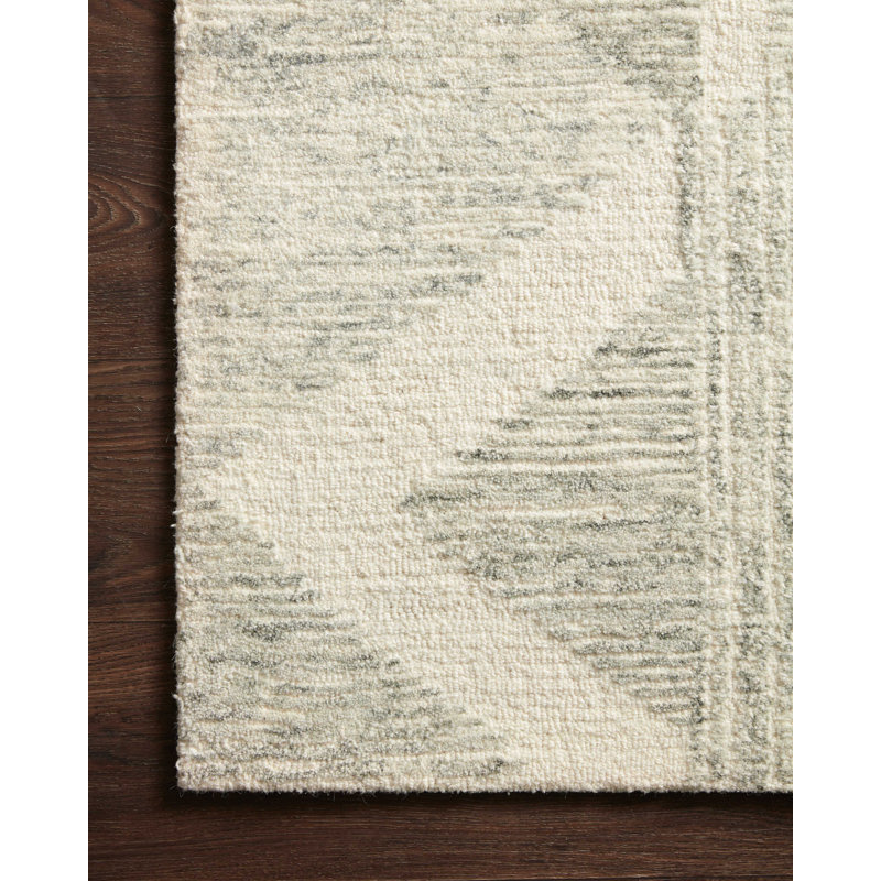 Tapis ivoire en laine touffeté à la main Manon, Tapis de couloir 2 pi 6 po x 7 pi 6 po