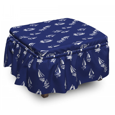 Box Cushion Ottoman Slipcover