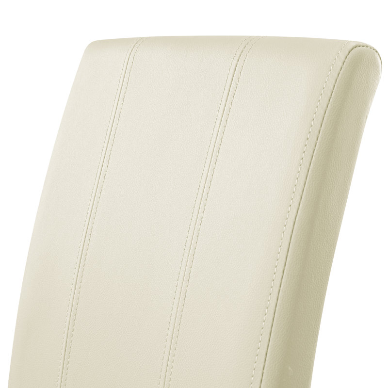 Mitman PU Leather Waterproof Dining Chair, Ivory, 4