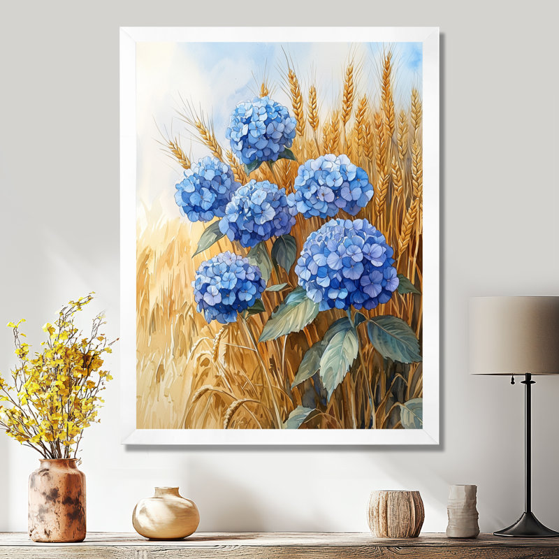 Bachelder - impressions sur toile florales, H 32 po x l 16 po, Reproduction encadrée d'une seule photo, Blanc