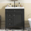 Meuble-lavabo de salle de bain moderne avec lavabo supérieur et 2 tiroirs