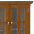 Acadian Solid Wood Transitional Low Storage Cabinet with Glass Doors and Adjustable Shelves-1134587491-1205136826