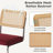 PU Leather Bar Stools With Woven Rattan Back And Metal Legs 1-Pack-1406714044