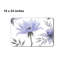 Tapis de bain translucide à motif floral bleu, 16 po x 24 po