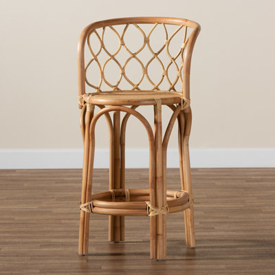 Leitch 26.2" Rattan Counter Stool