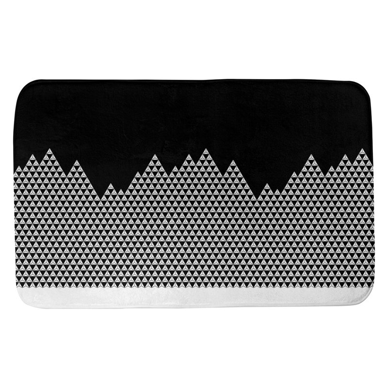 Tapis de salle de bain mountain Leffel, l 21 po x L 34 po, Noir