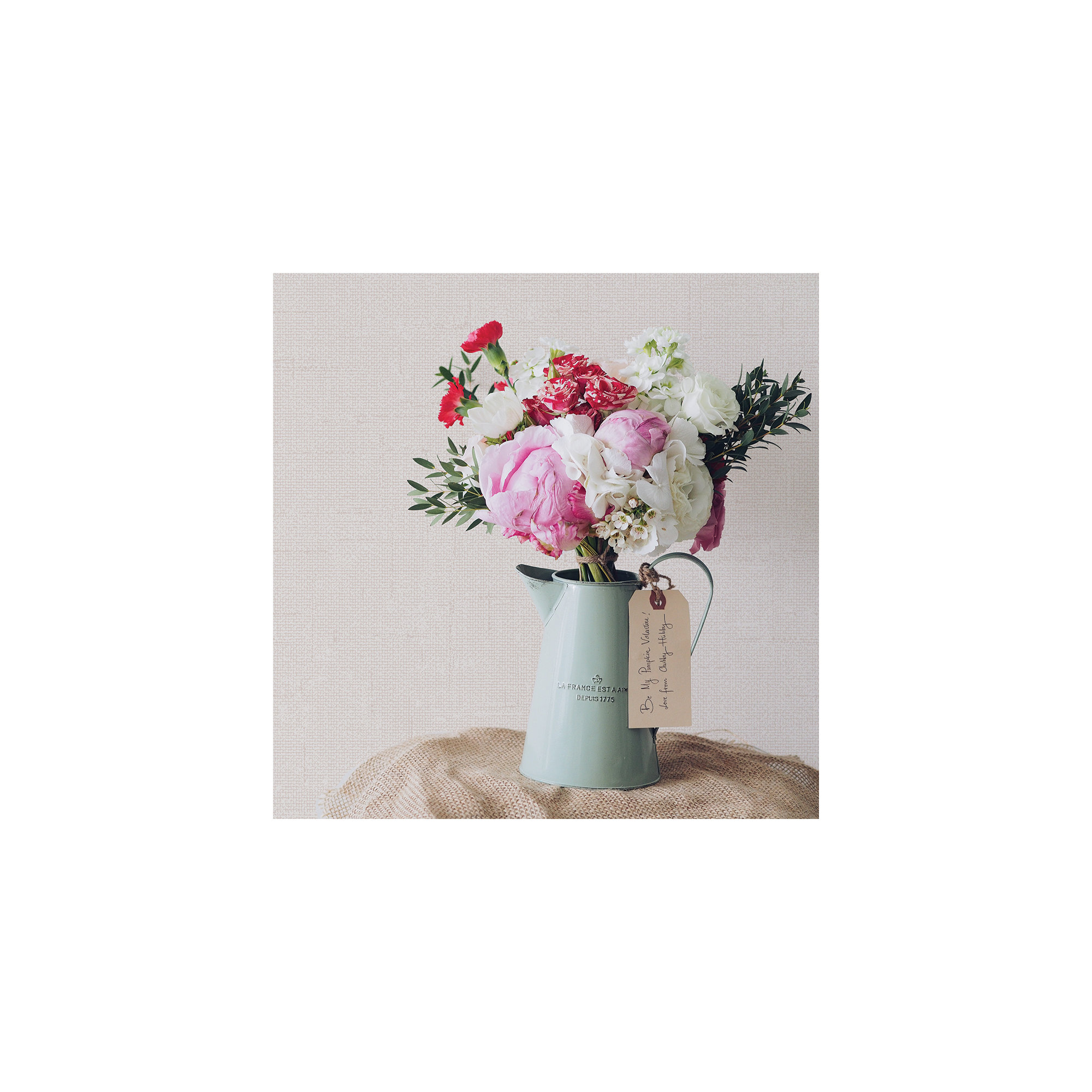 Faux Burlap Peel and Stick Wallpaper, 20.5" W x 33' L, Beige