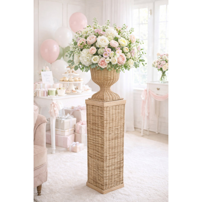 Square Wicker Pedestal