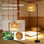 Adjustable Height Floor Lamp With Remote & Foot Switch - Dimmable Rattan Arc Standing Lamp With Rotating Shade, 3 Colour Temperatures For Living Room And Bedroom