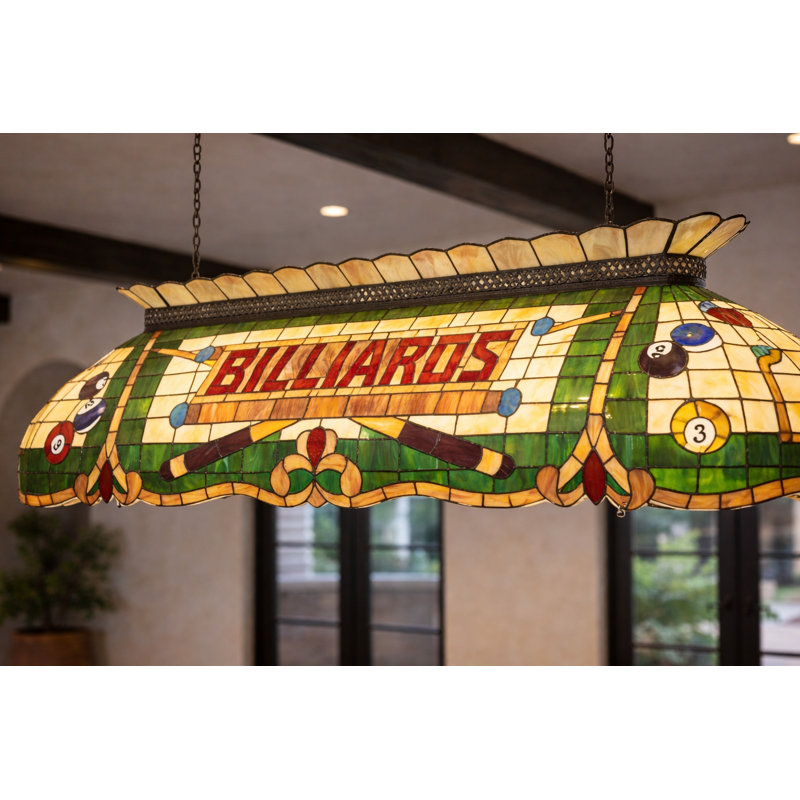 Cosme 50"  Tiffany Billiard Pool Table Light By RAM Game Room