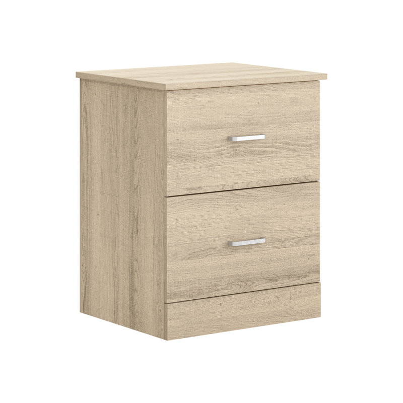 Allyannah 23.6" 2-Drawer Nightstand, Oslo Oak, Individual