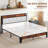Platform Bed Frame with Upholstered Adjustable Headboard, No Box Spring Needed-985394996