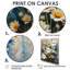 Bleu et blanc nature morte fleurs de jardin I - marguerites, impression d'art mural-1133580558-1133580549