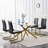 Modern Dining Chairs,PU Faux Leather High Back Upholstered Side Chair With C-Shaped Tube Chrome Metal Legs For Dining Room Kitchen Guest Office Chair (Set Of 4)(Black+PU Leather)1162 W115149183-129682602-129682607-129682598