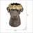 Magnesium Dog Statue Planter with Gold Leaf Crown
