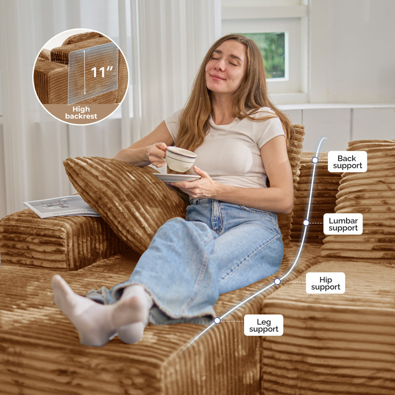 4 Seater Corner Sofa , Brown