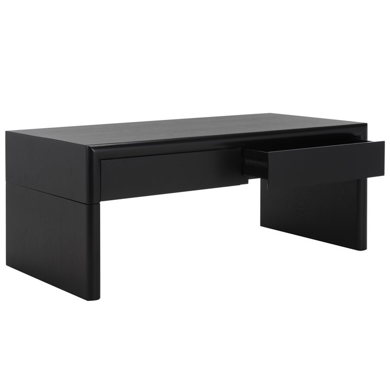 Table basse avec rangement Vandalia, Noir
