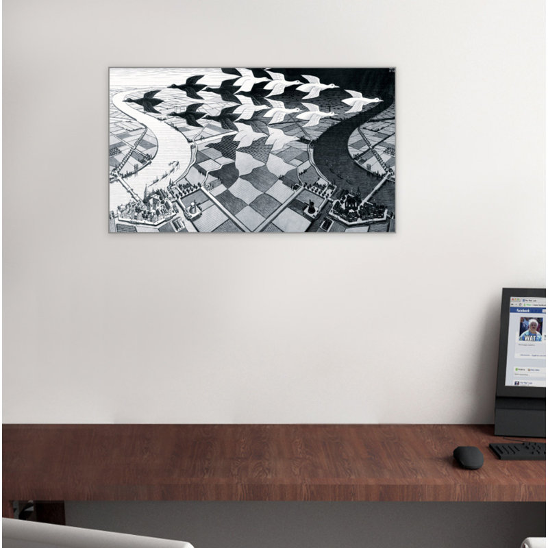 Day And Night by Escher - Single Picture Frame Print on MDF