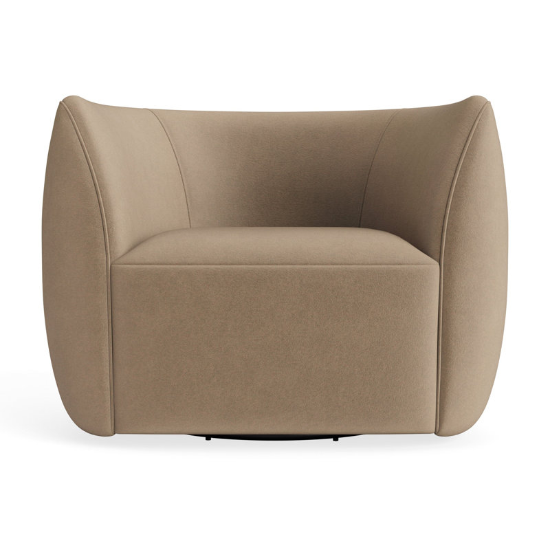 MTO - Council Swivel Lounge Chair, Otter Velvet