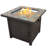 Sterling Square Propane Smokeless Fire Pit Table with Lid