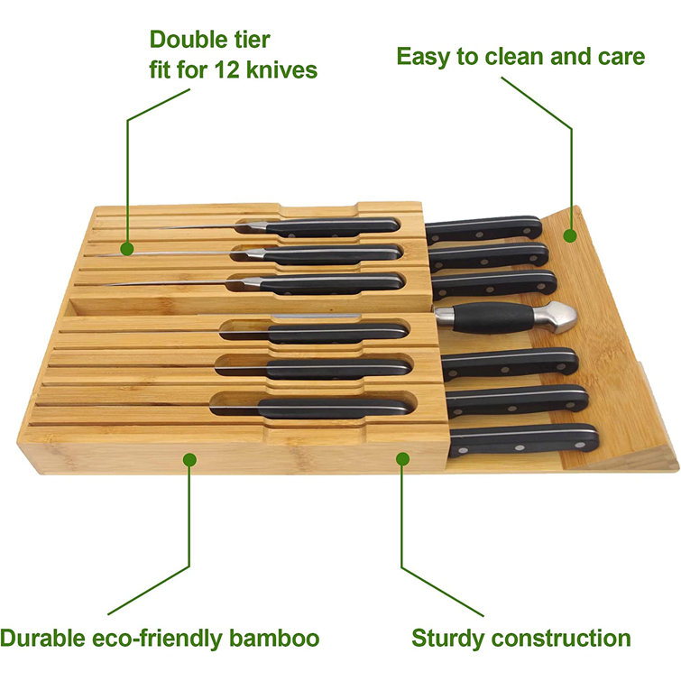 ZIMYA NYC(TM) 13 Slot Drawer Knife Block