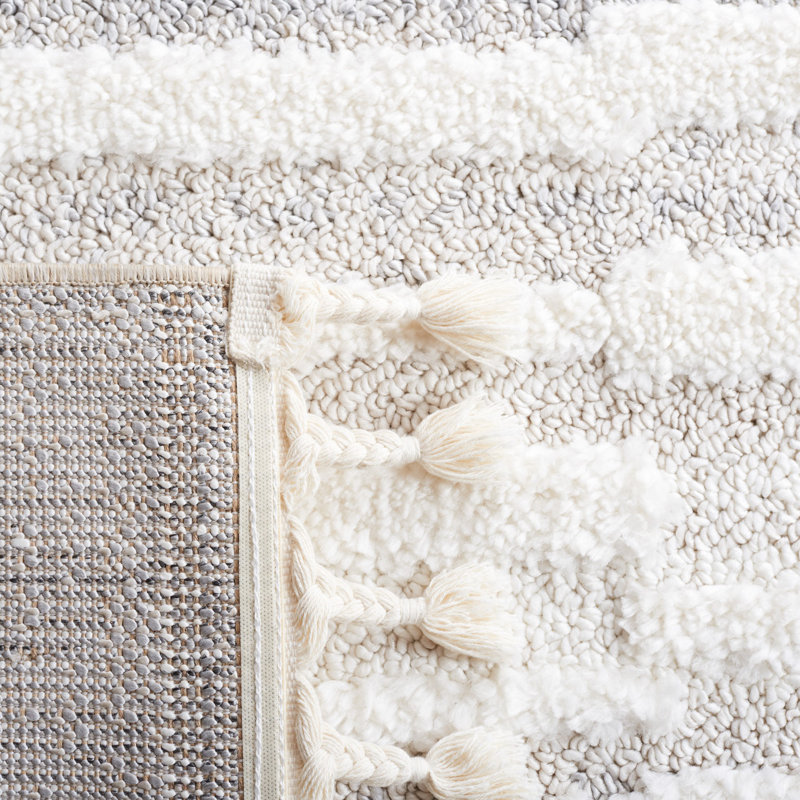 Dinis Tassel Shag Performance Abstract Rug, Rectangle 4' x 6'