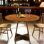 Table de salle à manger 39,4 po ronde, table de cuisine en bois pour petits espaces, salle à manger, restaurant et cuisine, noyer