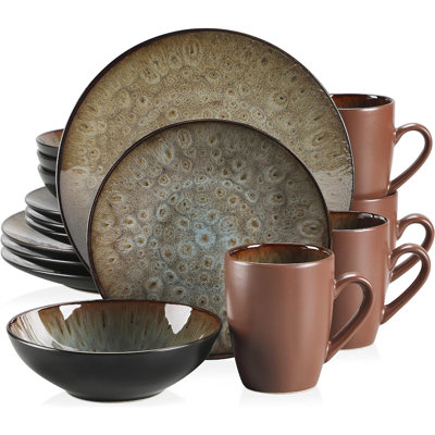 16 Piece Ceramic Dinnerware Set - Service for 4