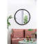 Le miroir mural de chambre à coucher en métal avec cadre perlé ajoute du style à la pièce 32 po