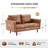 58.26'' W Faux Leather Loveseat With Solid Wood Legs(Set Of 2)-877643692