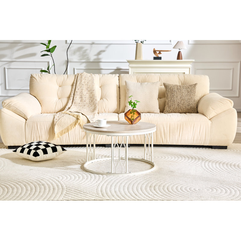Table basse 27,5 pouces, White,Wood