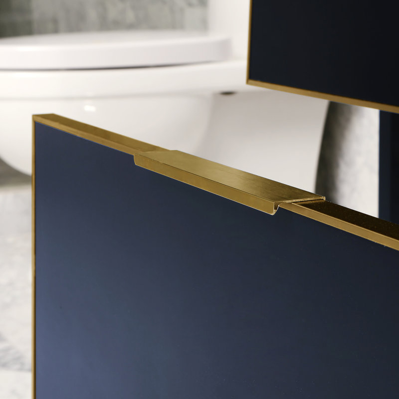 Ensemble de meuble-lavabo simple 36 po Cheatwood, Bleu marine