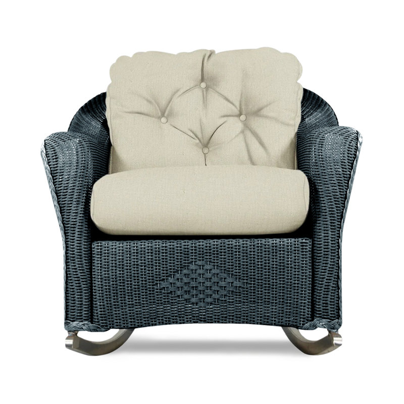Reflections Outdoor Rocker Chair, Flagship Lapis Sunbrella®, Denim Blue
