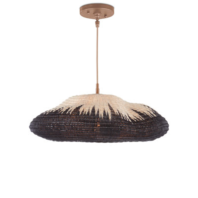 1 - Light Khaki/Black Shaded Pendant