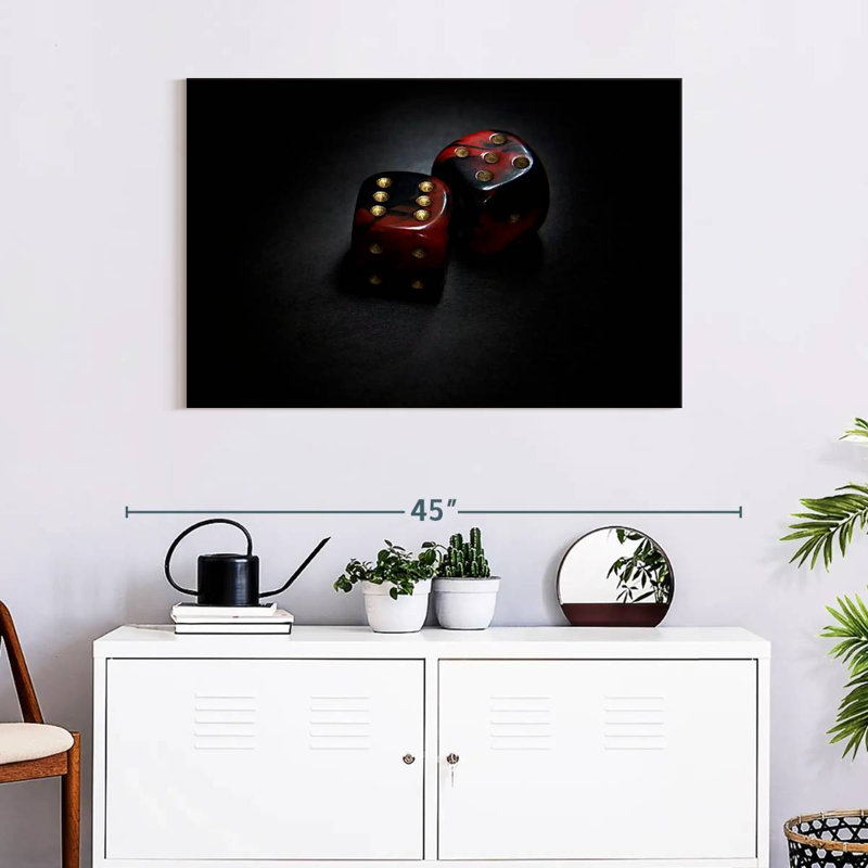 Senne Red Dice, 24" H x 36" W