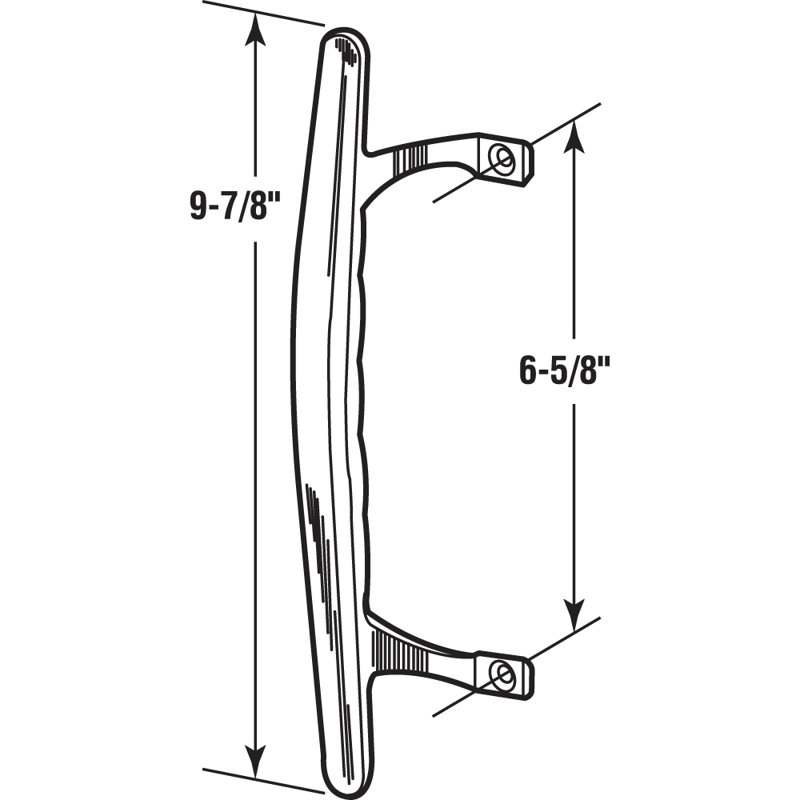 Diecast Sliding Patio Door Pull Handle, 6-5/8 Inch, White, (Single Pack), White