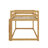 Twin-Size Stacked Floor Bunk Bed Equipped With Ladder-1925855932