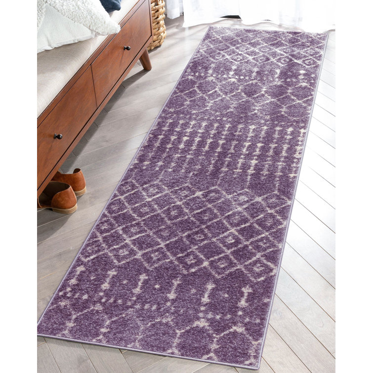 Tapis marocain à motif de treillis à motif de bande de couleur de bande de bande de couleur beige