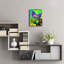  «Tilted» par Dean Russo, art mural en verre acrylique, 12 po x 16 po