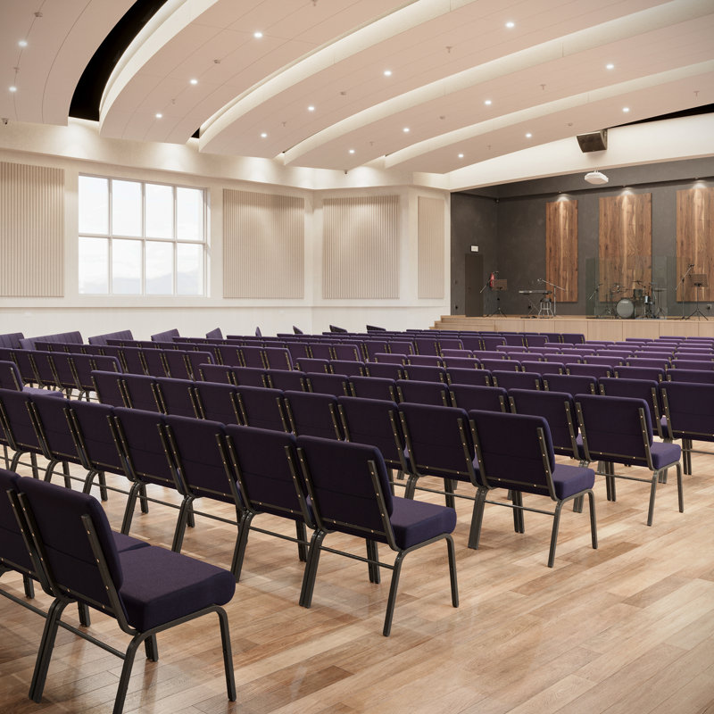 Chaise Stacking Church Stacking, Filon doré, Mauve royal
