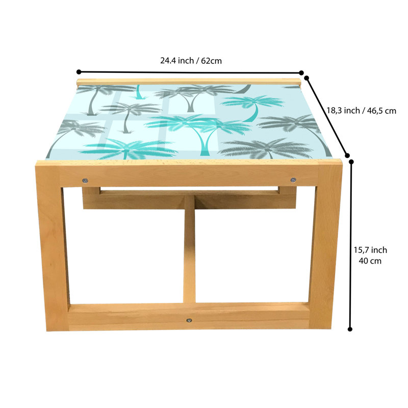 Isaiahs Trestle Coffee Table, 40cm H x 46.5cm W x 62cm D