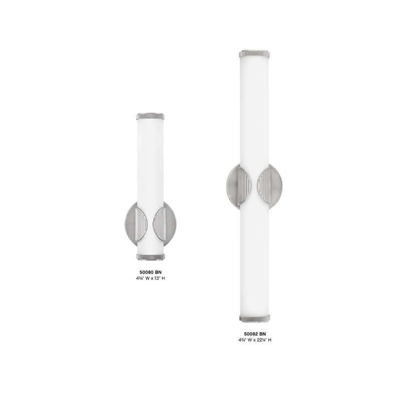 Femi Integrated LED Bath Vanity Wall Sconce, Brushed Nickel