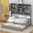 Platform Bed With Twin Size Trundle, All-In-One Cabinet And Shelf-107330296-107330297