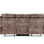 Zubaida Two Tone Velvet Recliner Sofa With USB Port, Drop Down Table, And Storage Drawer For Modern Comfort