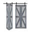 Porte de grange double pliante en bois massif de style K avec ensemble de quincaillerie - Assemblage requis-108658289-109425787