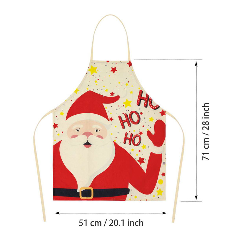 Tablier de Noël en lin