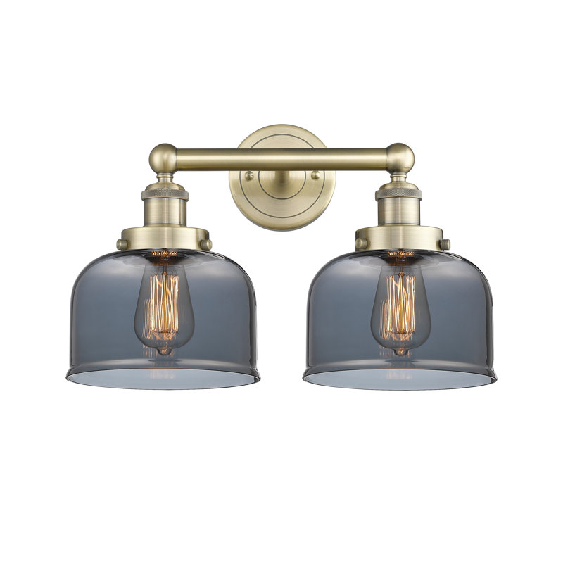 Arlester 2 - Light Dimmable Vanity Light, Plated Smoke, Antique Brass