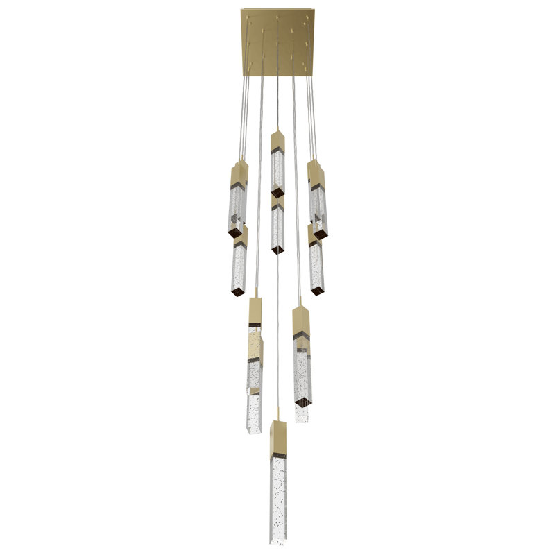 Luminaire suspendu 13 lumières Original Glacier, Laiton brossé